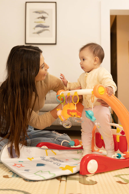 2В1 Проходилка С Музикална Подложка Синя Caretero Toyz