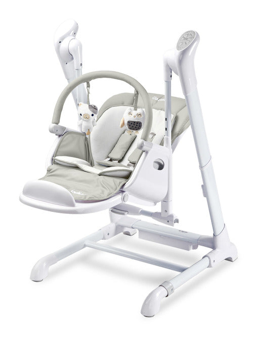 Столче За Хранене и Електрическа Люлка 2в1 Индиго Grey Caretero