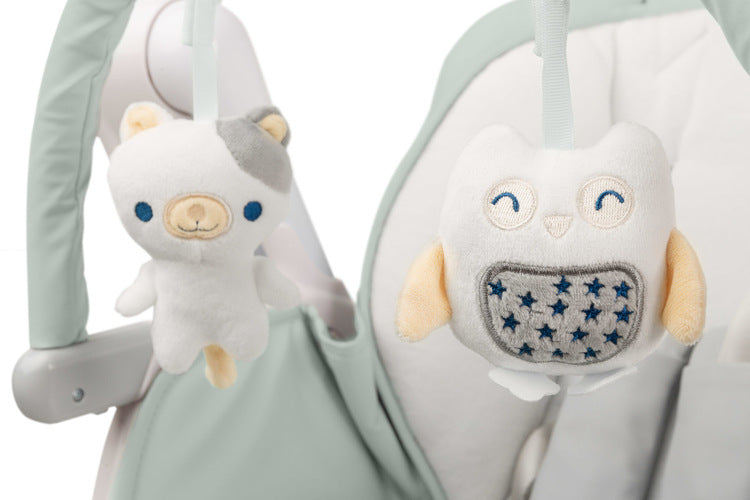 Столче За Хранене и Електрическа Люлка 2в1 Индиго Light Grey Caretero