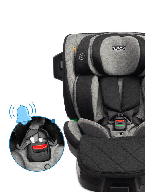 Scaun Auto Turox i-Size IsoFix 0-36kg Gri Caretero 