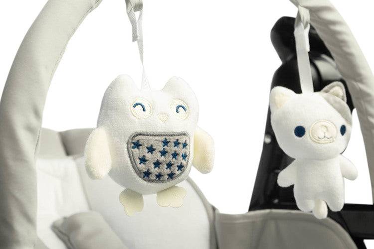 Столче За Хранене + Люлка шезлонг Indigo Black Grey Caretero