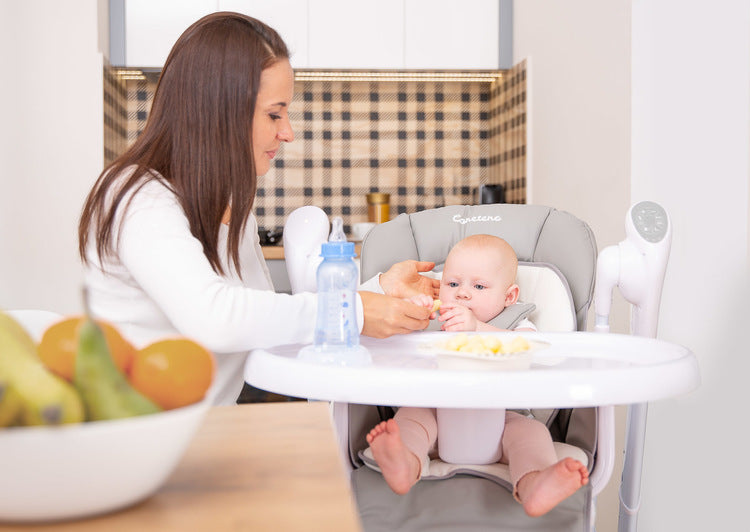 Highchair + Swing Lounger Indigo Black Grey Caretero