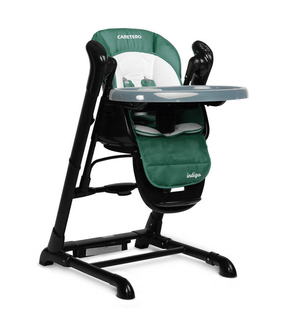 Столче За Хранене + Люлка шезлонг Indigo Black Green Caretero