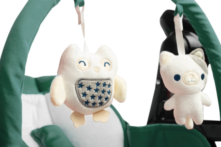 Столче За Хранене + Люлка шезлонг Indigo Black Green Caretero