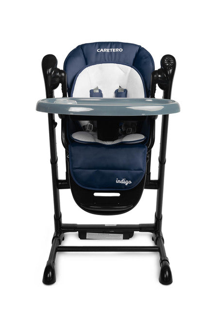 Столче За Хранене + Люлка шезлонг  Indigo Black Navy Caretero