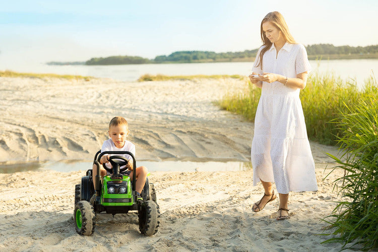 Battery-operated Tractor Hector Blue Caretero Toyz