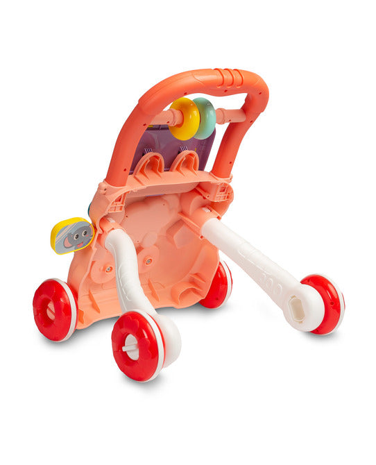 Walker educațional Zoo Pusher Pink Caretero Toyz