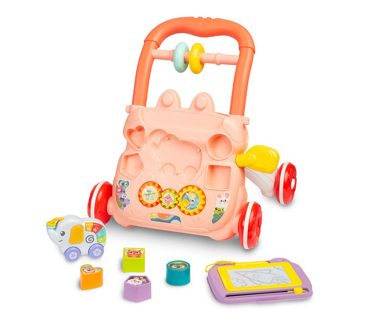 Walker educațional Zoo Pusher Pink Caretero Toyz