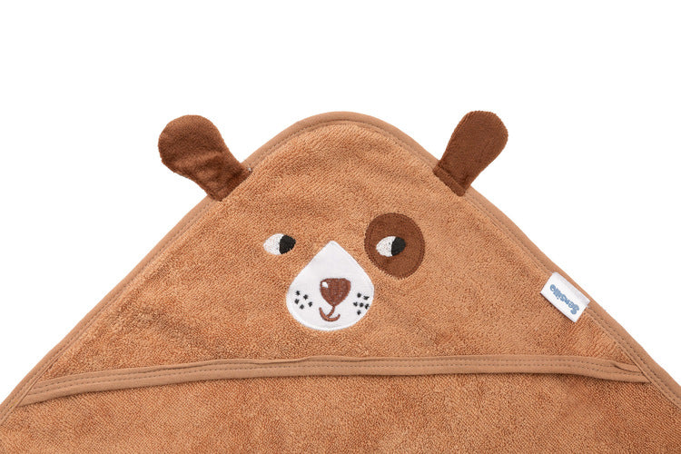 Prosop de baie pentru caini 90x90cm Maro 100% Bumbac 