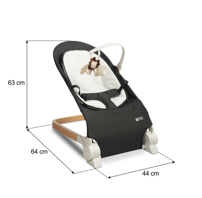 Шезлонг Bouncer Pine Black Caretero