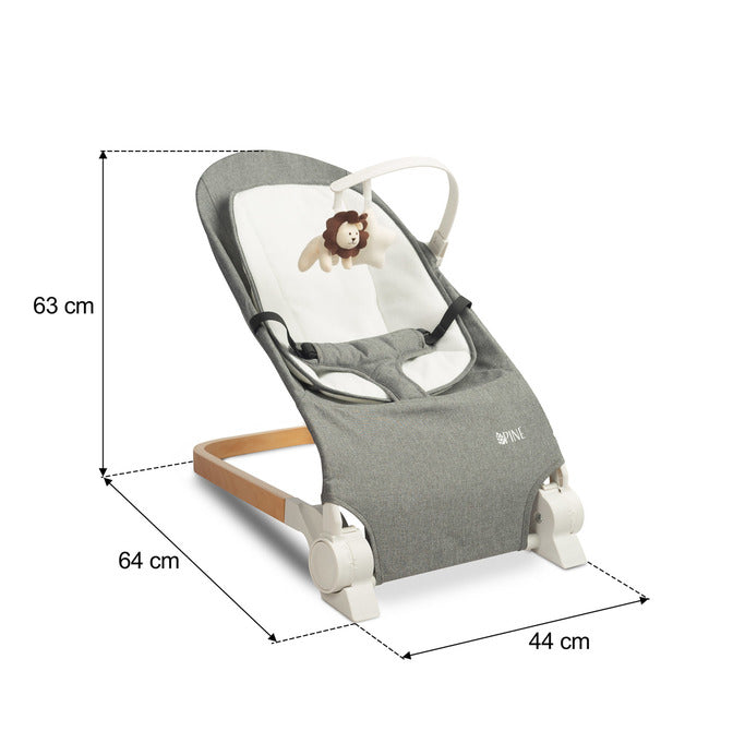 Шезлонг Bouncer Pine Grey Caretero