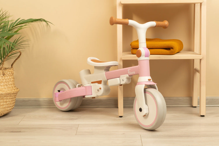 Tricicletă și bicicletă echilibrată 2 în 1 Faro Pink Caretero Toyz 