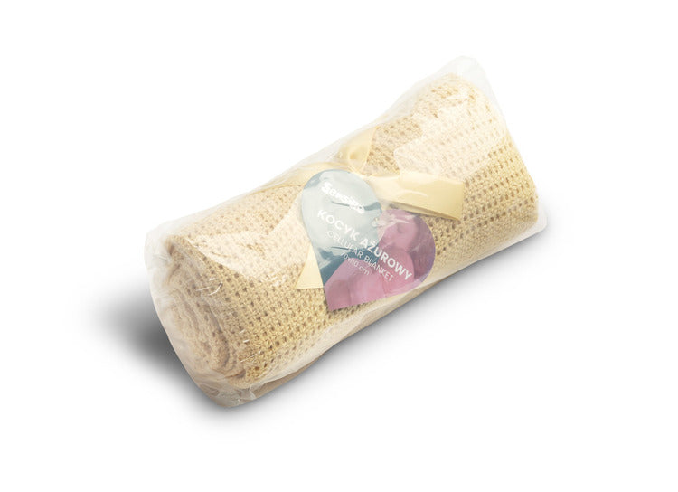 Pătură 100% bumbac Moli Bej Sensillo 