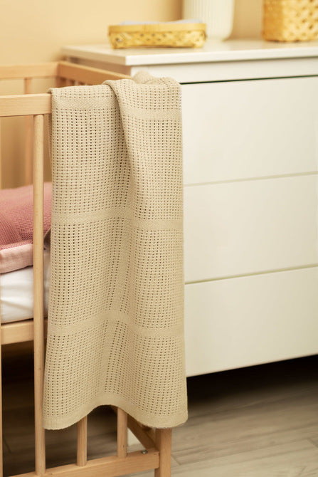 Pătură 100% bumbac Moli Bej Sensillo 