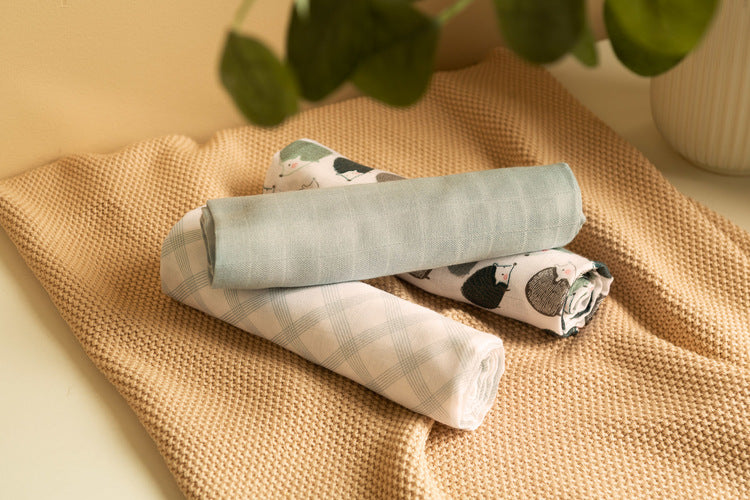 Scutece din bambus 3 bucăți Arici Albastru 70X80 Sensillo 