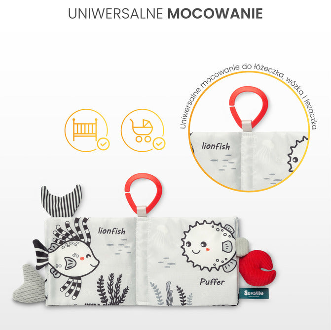 Broșată Alb-Negru Delfin Sensillo 