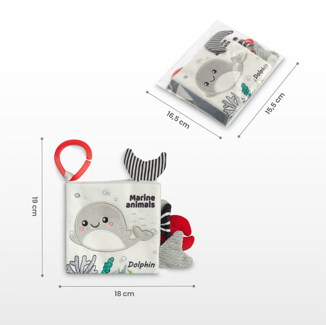 Broșată Alb-Negru Delfin Sensillo 