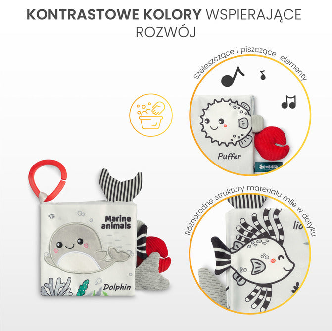 Bufniță alb-negru, Sensillo, broșată 