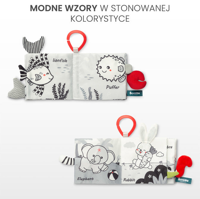 Bufniță alb-negru, Sensillo, broșată 