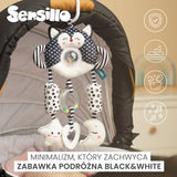 Stroller Toy Black and White Kitten Sensillo 
