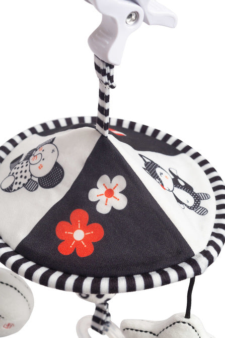 Jucărie cărucior Sensillo Star alb-negru 