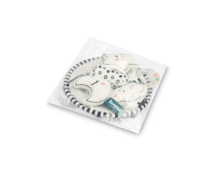 Jucărie cărucior Sensillo Star alb-negru 