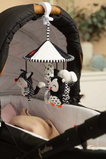 Jucărie cărucior Fox Sensillo Negru-Alb 