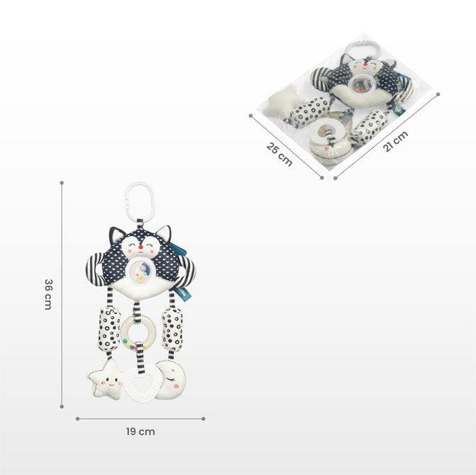 Играчка За количка Черно-Бяла Котенце Sensillo