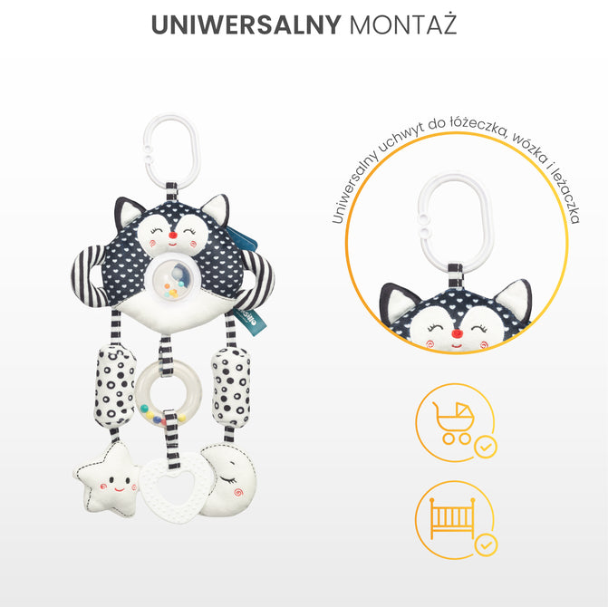 Играчка За количка Черно-Бяла Слонче Sensillo