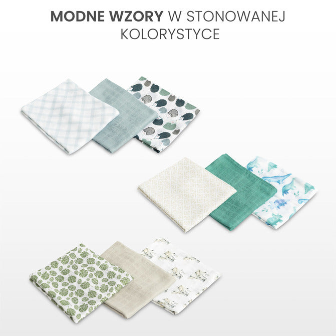 Scutece din bambus 3 bucăți Arici Albastru 70X80 Sensillo 