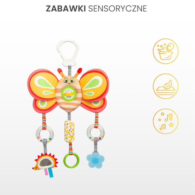 Играчка За Количка със сензорни елементи Пеперуда Sensillo