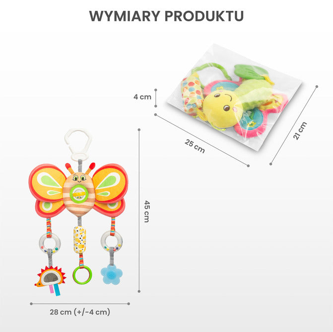 Играчка За Количка със сензорни елементи Пеперуда Sensillo