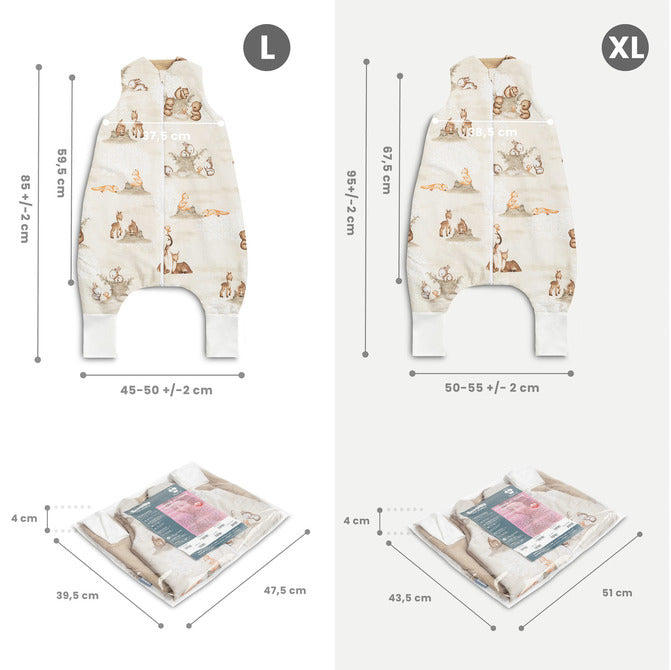 Спален Чувал с крачета L Зодияк Сив Tog 1.0 Sensillo