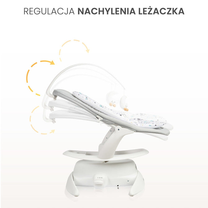 Шезлонг И Люлка 2в1 Rocker Noco Сив Caretero