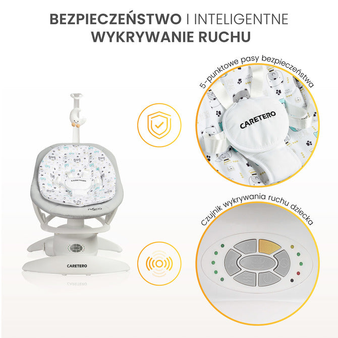 Шезлонг И Люлка Rocker Noco Графит Caretero