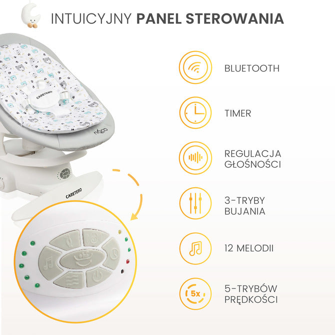 Шезлонг И Люлка Rocker Noco Графит Caretero