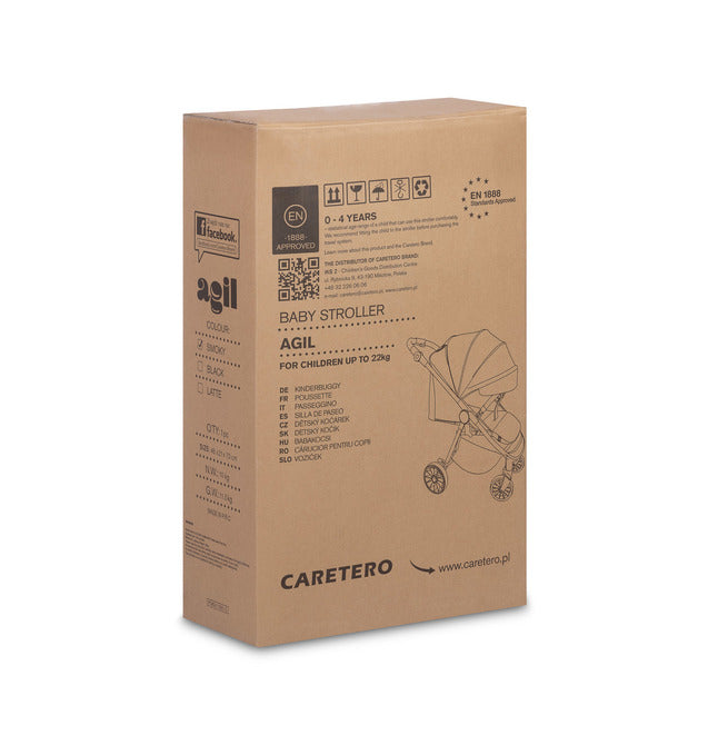 Cărucior pentru bebeluși Agil Gri Caretero.