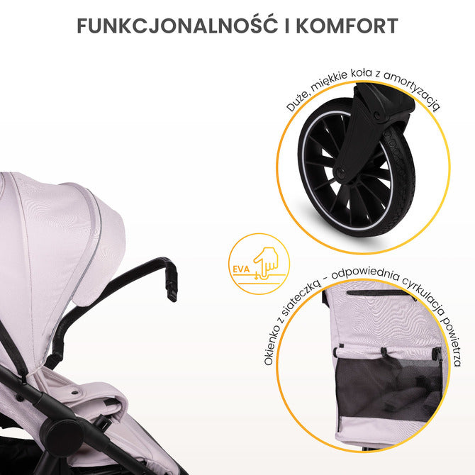 Cărucior pentru bebeluși Agil Gri Caretero.