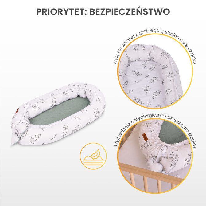 Бебешко Гнездо Муселин – Меченце Сиво Sensillo