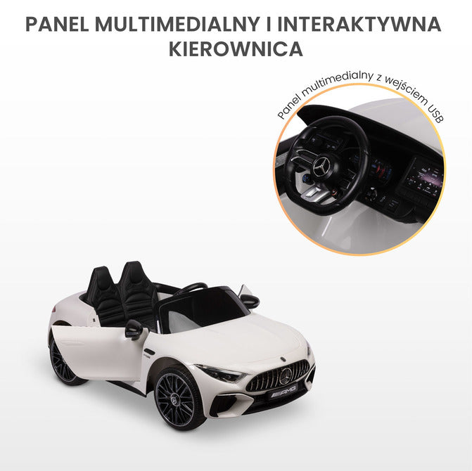 Детска Електрическа Кола Mercedes Sl63 Бяло Caretero Toyz