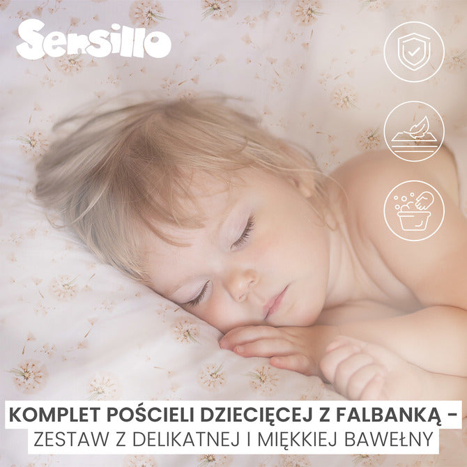 Set de lenjerie de pat 2 piese crenguțe verzi 100x135 cm Sensillo 