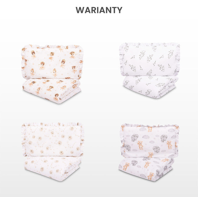 Set de lenjerie de pat 2 piese crenguțe verzi 100x135 cm Sensillo 