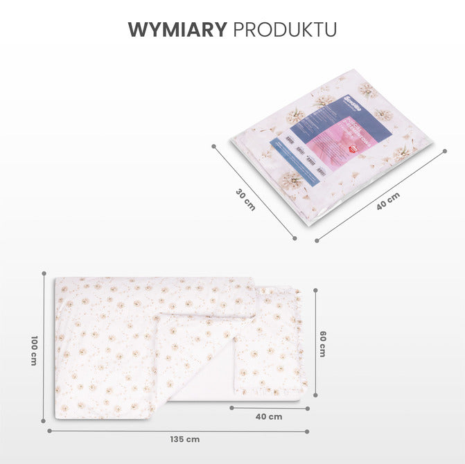 Set de lenjerie de pat 2 piese crenguțe verzi 100x135 cm Sensillo 