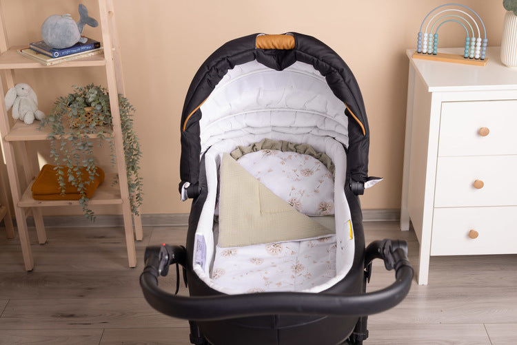 Муслинов Комплект За Детска Количка Бежови Глухарчета Sensillo