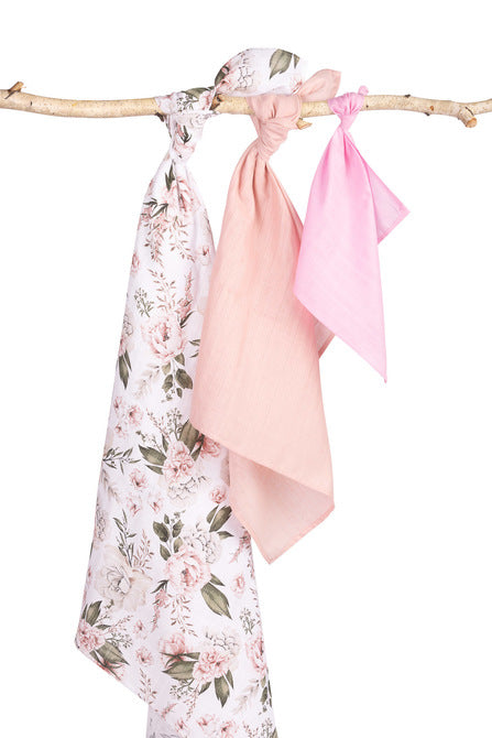 Муслинови Пелени Комплект от три размера Божури Eg-0100 Sensillo