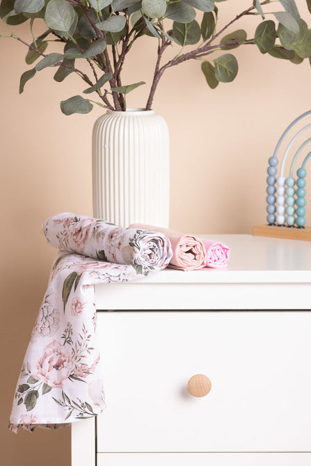 Муслинови Пелени Комплект от три размера Божури Eg-0100 Sensillo