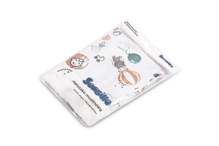 Pătură de înfășat din muselină Fun in the Sky 120X120 Eg-0158 Sensillo