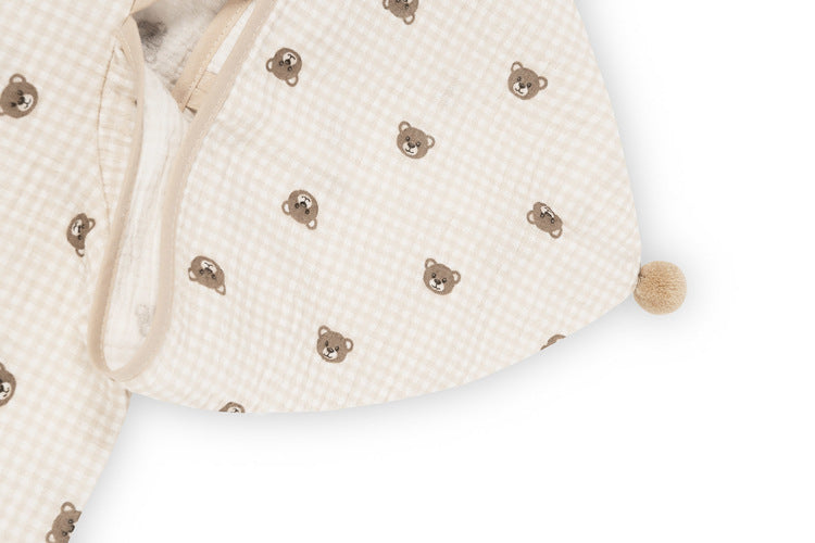 Poncho din muselină cu imprimeu bej Sensillo