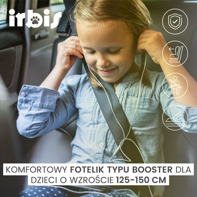 Scaun auto Irbis I-Size 125-150 cm Grafit 