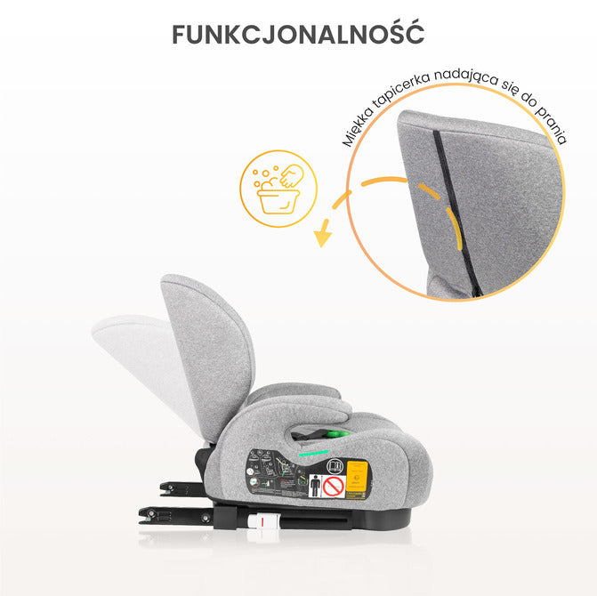 Scaun auto Irbis I-Size 125-150 cm Gri Melange 